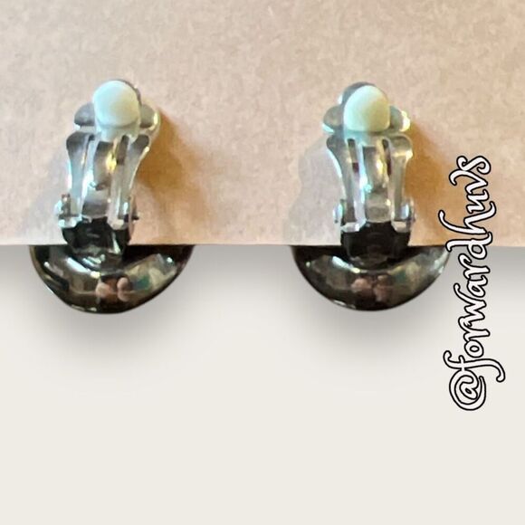 Bundle Sale 3 for $15 | Red Centerpiece | Clear Rhinestone Clip on Earrings - Picture 4 of 8